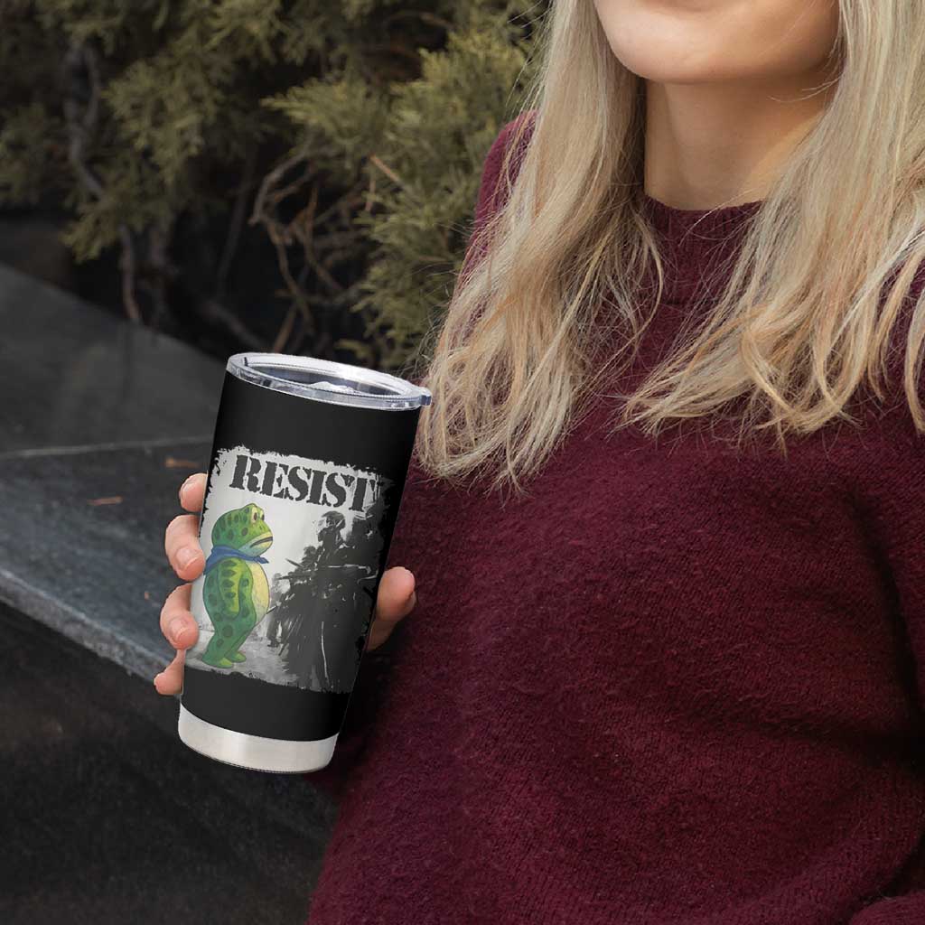 Frog Resist Tumbler Cup Portland Frog Activist Protest City Art - Wonder Print Shop