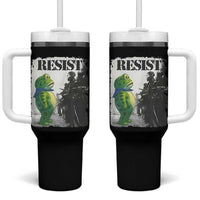 Frog Resist Tumbler With Handle Portland Frog Activist Protest City Art - Wonder Print Shop