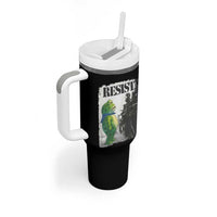 Frog Resist Tumbler With Handle Portland Frog Activist Protest City Art - Wonder Print Shop