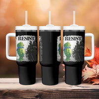 Frog Resist Tumbler With Handle Portland Frog Activist Protest City Art - Wonder Print Shop