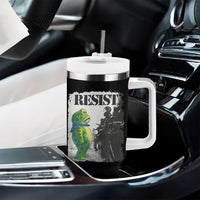 Frog Resist Tumbler With Handle Portland Frog Activist Protest City Art - Wonder Print Shop