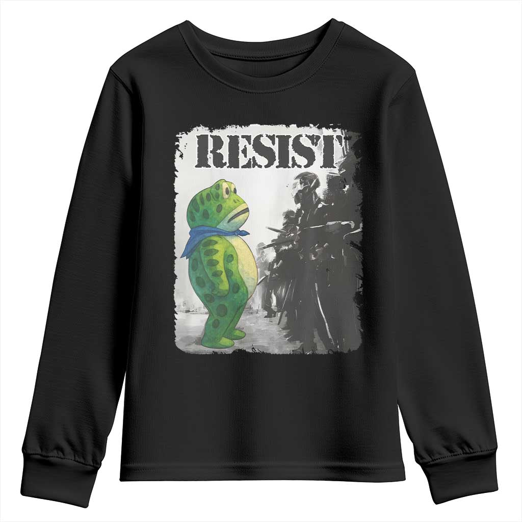 Frog Resist Youth Sweatshirt Portland Frog Activist Protest City Art - Wonder Print Shop