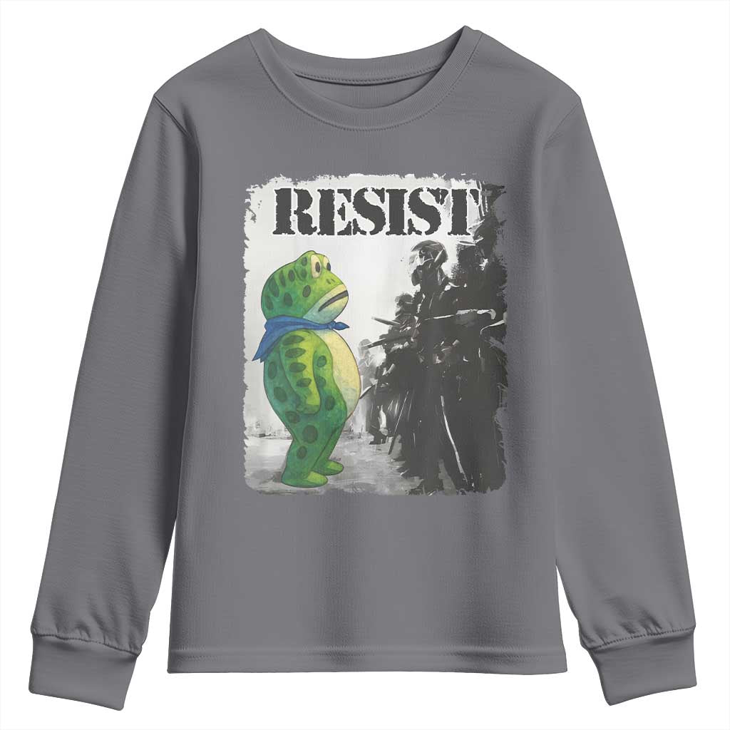 Frog Resist Youth Sweatshirt Portland Frog Activist Protest City Art - Wonder Print Shop