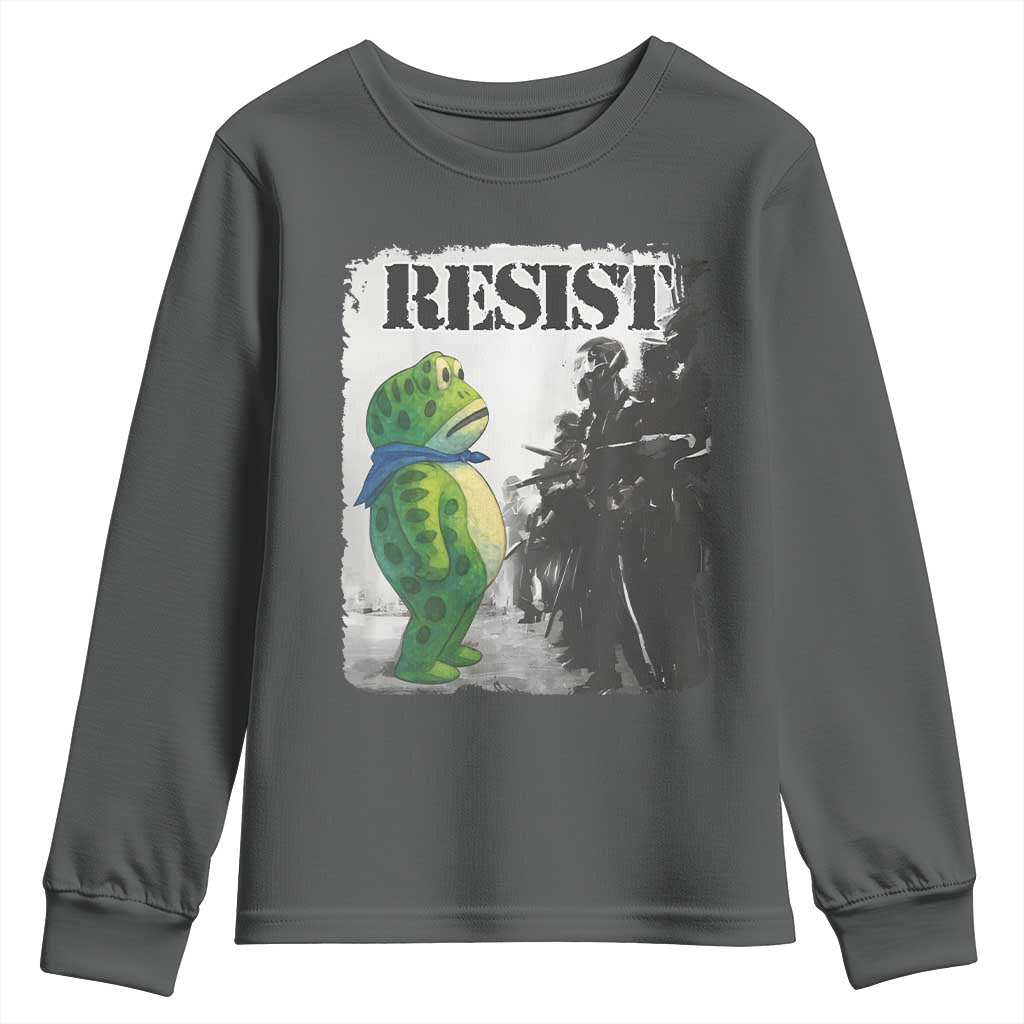 Frog Resist Youth Sweatshirt Portland Frog Activist Protest City Art - Wonder Print Shop