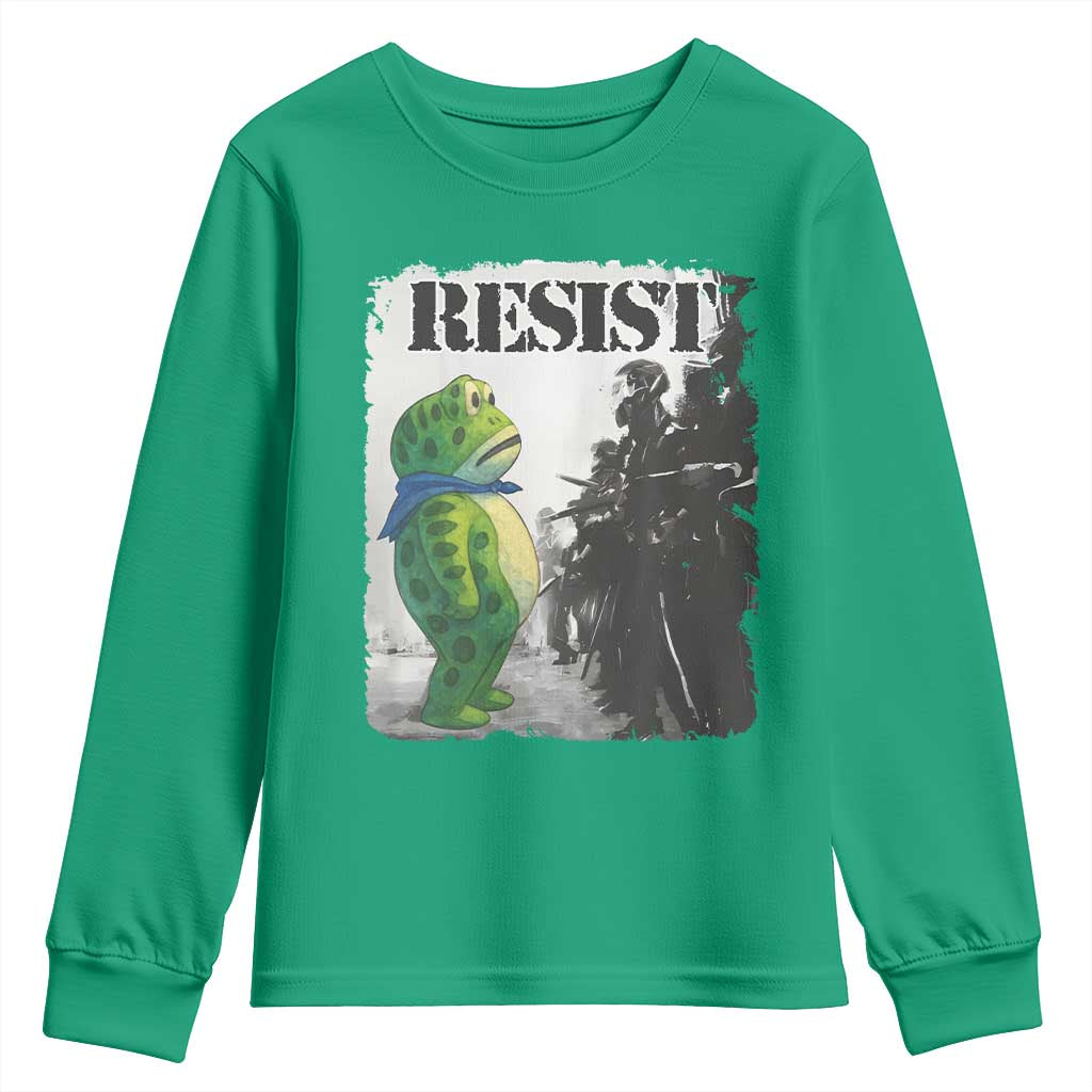 Frog Resist Youth Sweatshirt Portland Frog Activist Protest City Art - Wonder Print Shop
