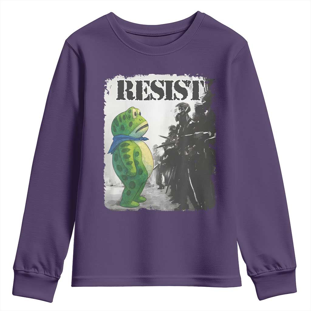 Frog Resist Youth Sweatshirt Portland Frog Activist Protest City Art - Wonder Print Shop