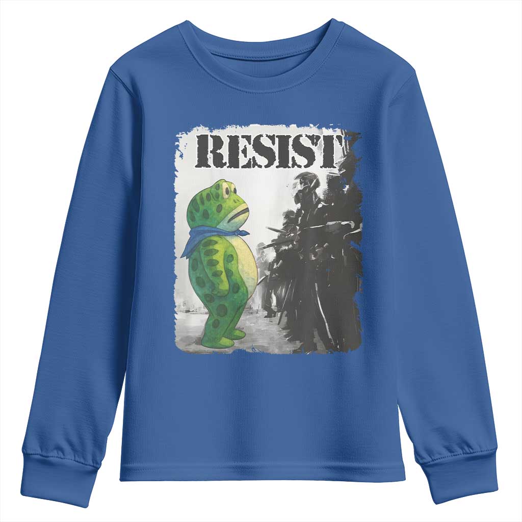 Frog Resist Youth Sweatshirt Portland Frog Activist Protest City Art - Wonder Print Shop