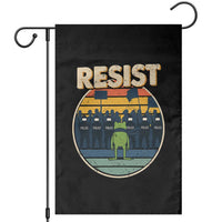 Frog Resist Garden Flag Portland Frog Activist Protest Retro Sunset - Wonder Print Shop