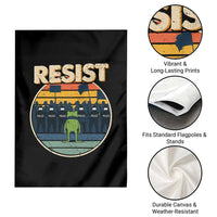 Frog Resist Garden Flag Portland Frog Activist Protest Retro Sunset - Wonder Print Shop