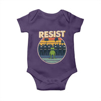 Frog Resist Baby Onesie Portland Frog Activist Protest Retro Sunset - Wonder Print Shop