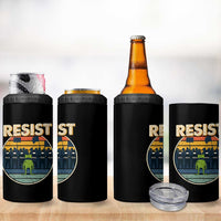Frog Resist 4 in 1 Can Cooler Tumbler Portland Frog Activist Protest Retro Sunset - Wonder Print Shop