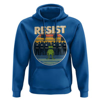 Frog Resist Hoodie Portland Frog Activist Protest Retro Sunset - Wonder Print Shop