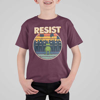 Frog Resist T Shirt For Kid Portland Frog Activist Protest Retro Sunset - Wonder Print Shop
