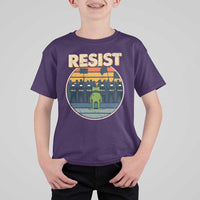 Frog Resist T Shirt For Kid Portland Frog Activist Protest Retro Sunset - Wonder Print Shop