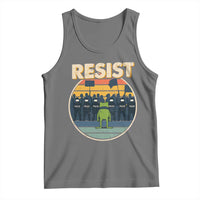Frog Resist Tank Top Portland Frog Activist Protest Retro Sunset - Wonder Print Shop