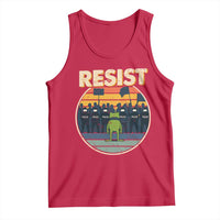 Frog Resist Tank Top Portland Frog Activist Protest Retro Sunset - Wonder Print Shop