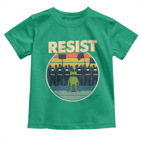 Frog Resist Toddler T Shirt Portland Frog Activist Protest Retro Sunset - Wonder Print Shop