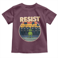 Frog Resist Toddler T Shirt Portland Frog Activist Protest Retro Sunset - Wonder Print Shop