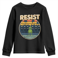 Frog Resist Youth Sweatshirt Portland Frog Activist Protest Retro Sunset - Wonder Print Shop