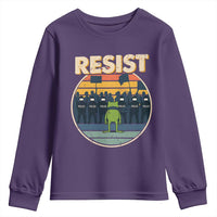 Frog Resist Youth Sweatshirt Portland Frog Activist Protest Retro Sunset - Wonder Print Shop