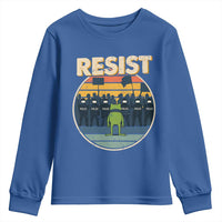 Frog Resist Youth Sweatshirt Portland Frog Activist Protest Retro Sunset - Wonder Print Shop