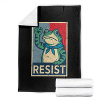 Frog Resist Throw Blanket Portland Frog Raised Fist Poster Graphic - Wonder Print Shop