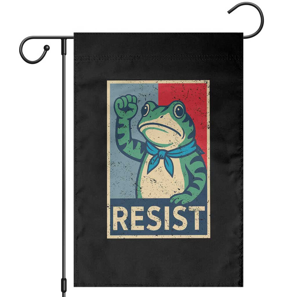 Frog Resist Garden Flag Portland Frog Raised Fist Poster Graphic - Wonder Print Shop
