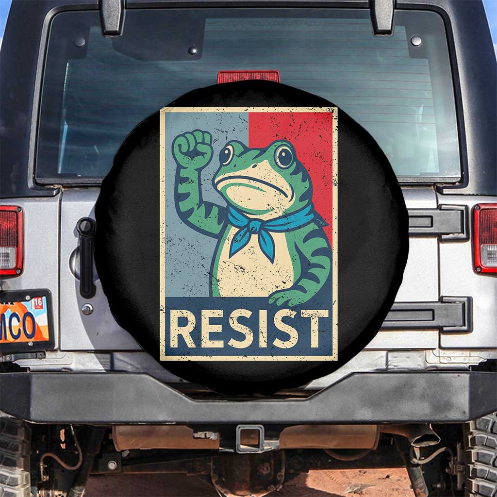 Frog Resist Spare Tire Cover Portland Frog Raised Fist Poster Graphic - Wonder Print Shop