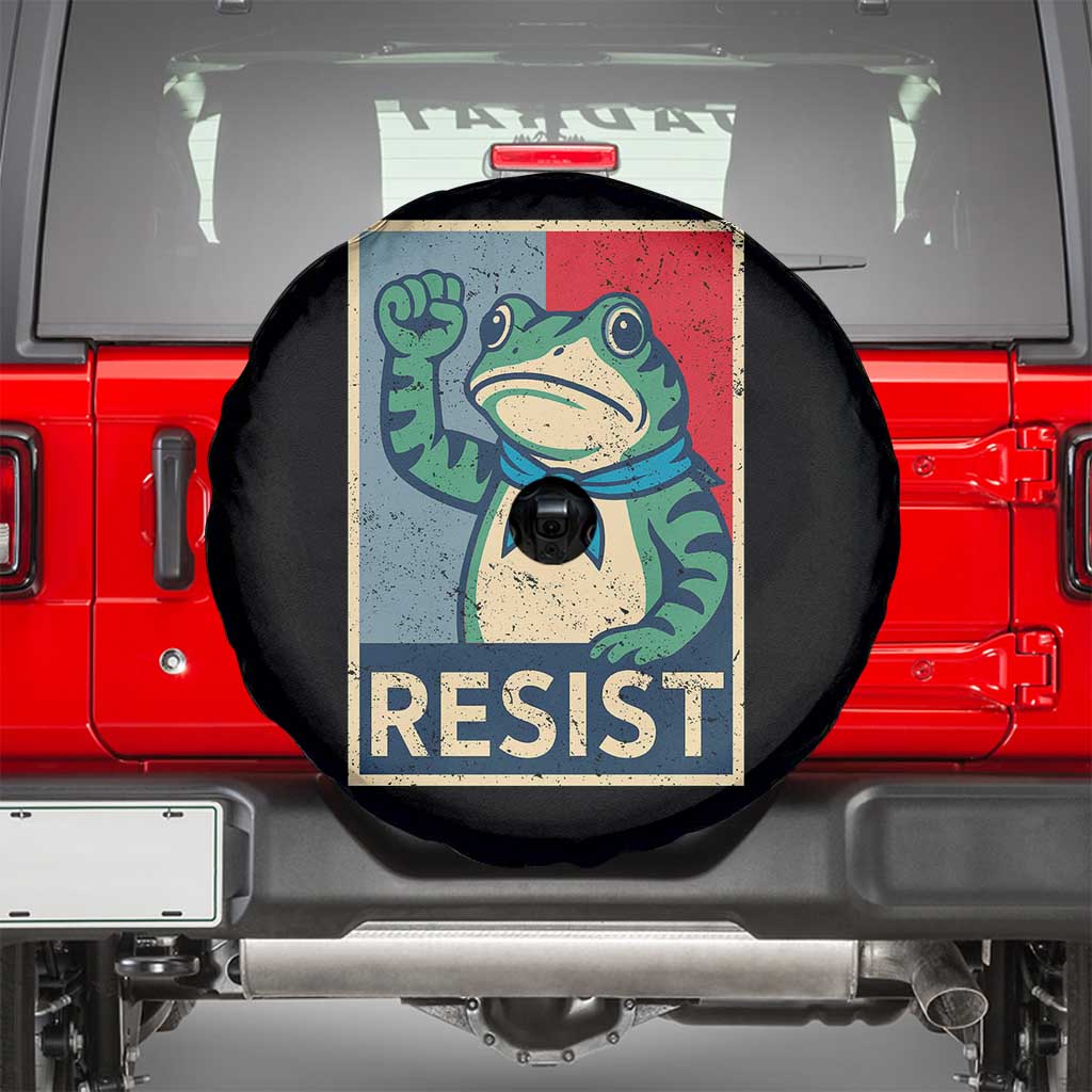 Frog Resist Spare Tire Cover Portland Frog Raised Fist Poster Graphic - Wonder Print Shop