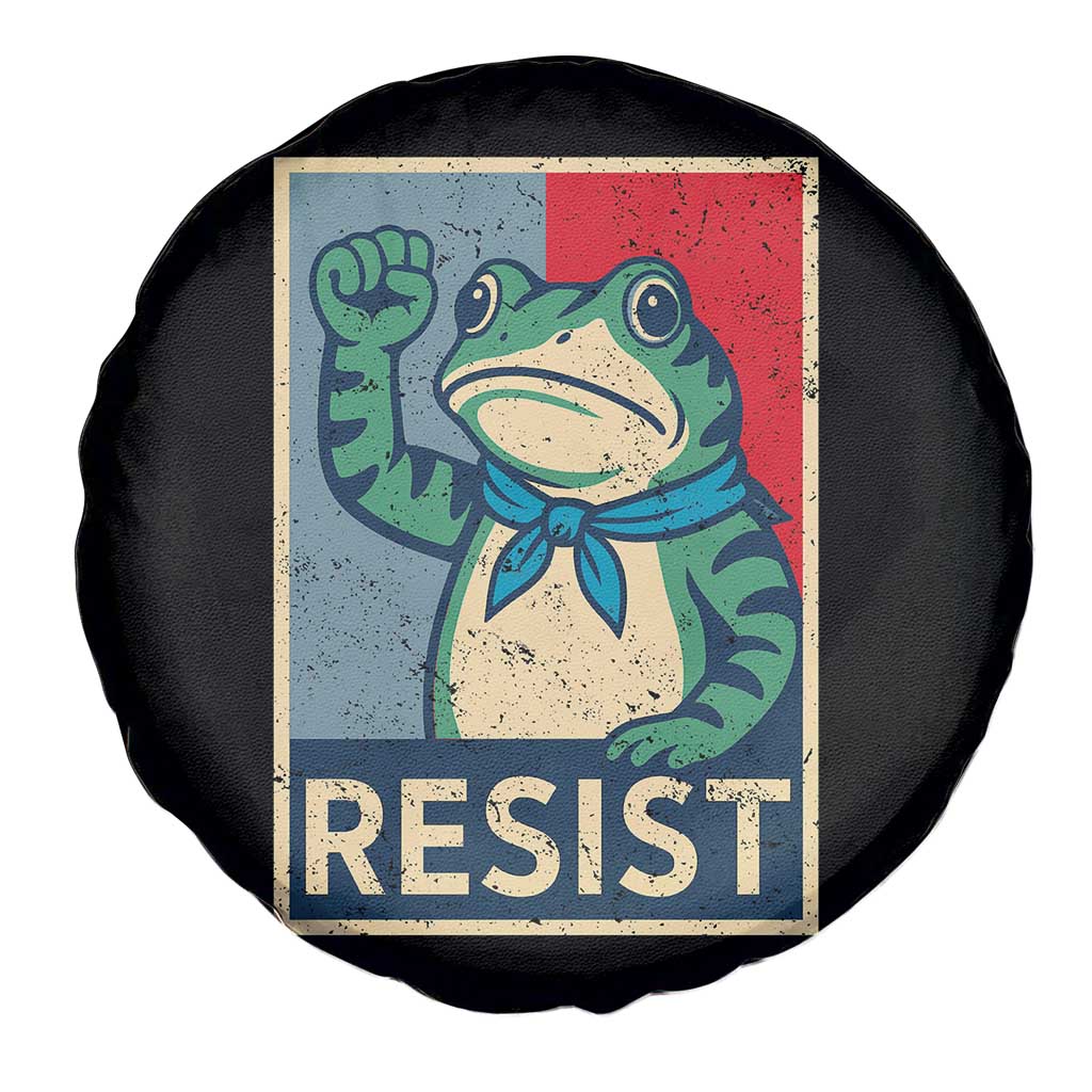 Frog Resist Spare Tire Cover Portland Frog Raised Fist Poster Graphic - Wonder Print Shop