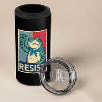 Frog Resist 4 in 1 Can Cooler Tumbler Portland Frog Raised Fist Poster Graphic - Wonder Print Shop