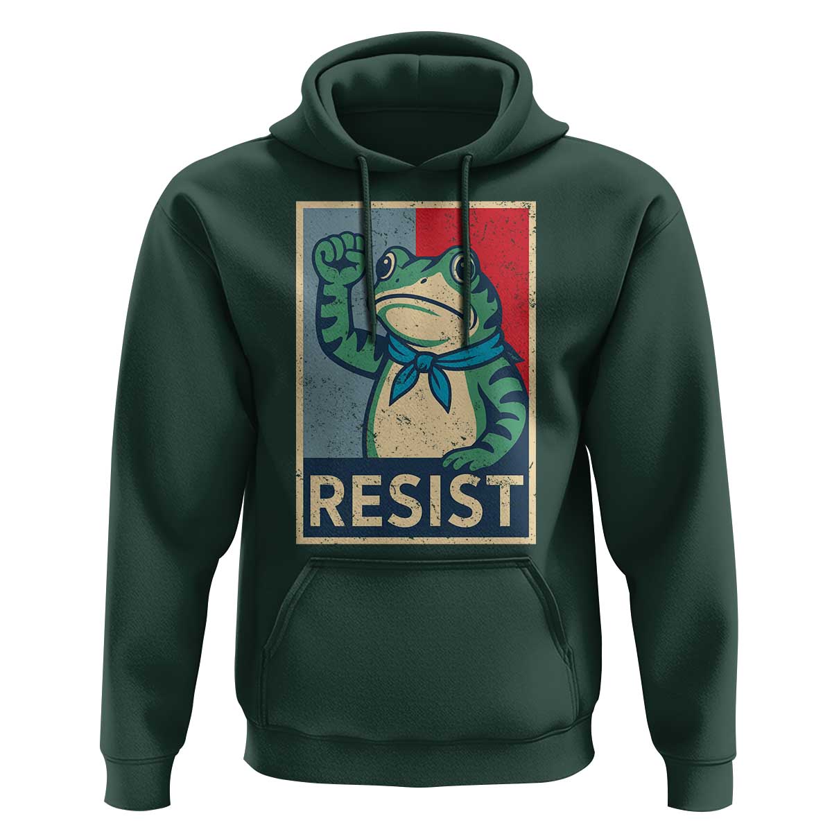 Frog Resist Hoodie Portland Frog Raised Fist Poster Graphic - Wonder Print Shop