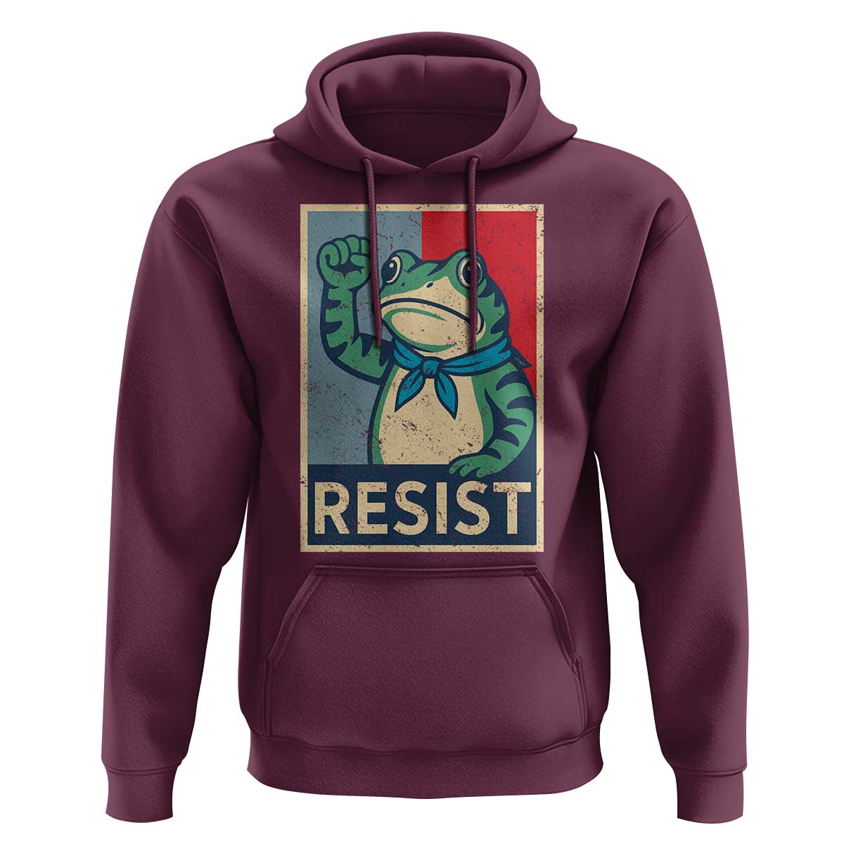 Frog Resist Hoodie Portland Frog Raised Fist Poster Graphic - Wonder Print Shop