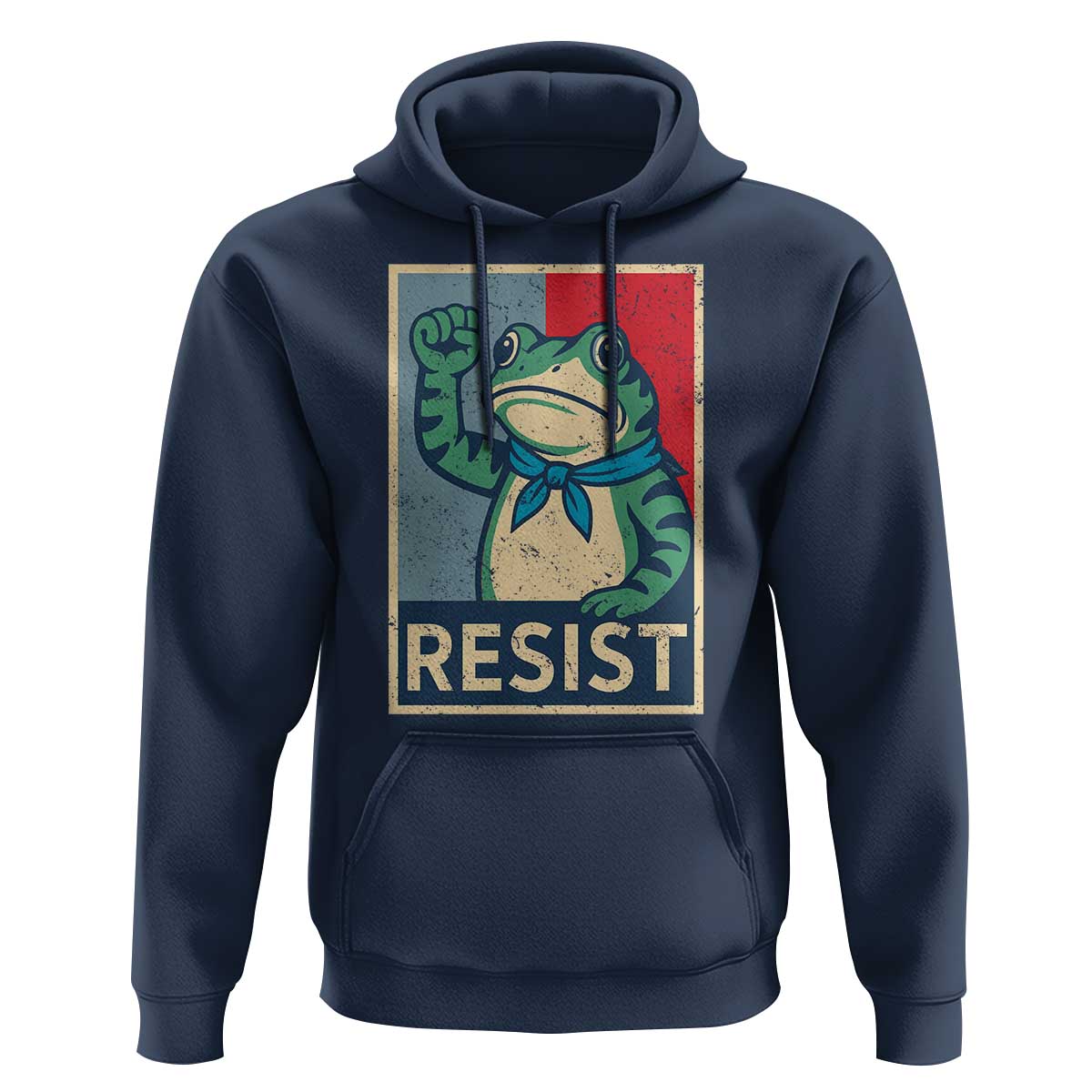 Frog Resist Hoodie Portland Frog Raised Fist Poster Graphic - Wonder Print Shop