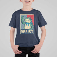Frog Resist T Shirt For Kid Portland Frog Raised Fist Poster Graphic - Wonder Print Shop