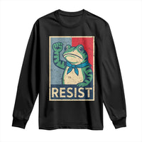 Frog Resist Long Sleeve Shirt Portland Frog Raised Fist Poster Graphic - Wonder Print Shop