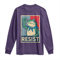 Frog Resist Long Sleeve Shirt Portland Frog Raised Fist Poster Graphic - Wonder Print Shop