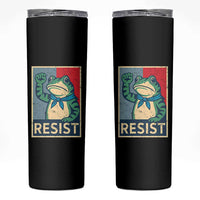 Frog Resist Skinny Tumbler Portland Frog Raised Fist Poster Graphic - Wonder Print Shop