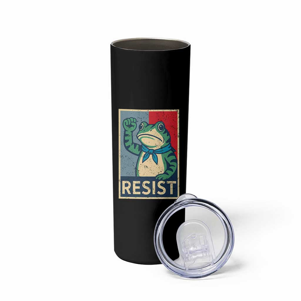 Frog Resist Skinny Tumbler Portland Frog Raised Fist Poster Graphic - Wonder Print Shop