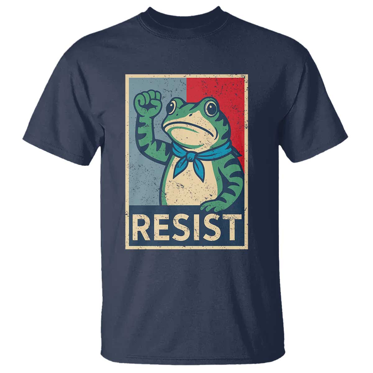 Frog Resist T Shirt Portland Frog Raised Fist Poster Graphic - Wonder Print Shop