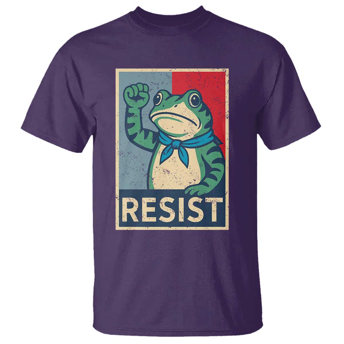 Frog Resist T Shirt Portland Frog Raised Fist Poster Graphic - Wonder Print Shop