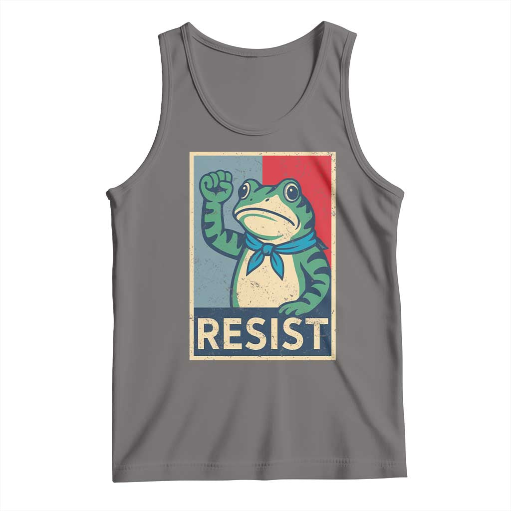 Frog Resist Tank Top Portland Frog Raised Fist Poster Graphic - Wonder Print Shop