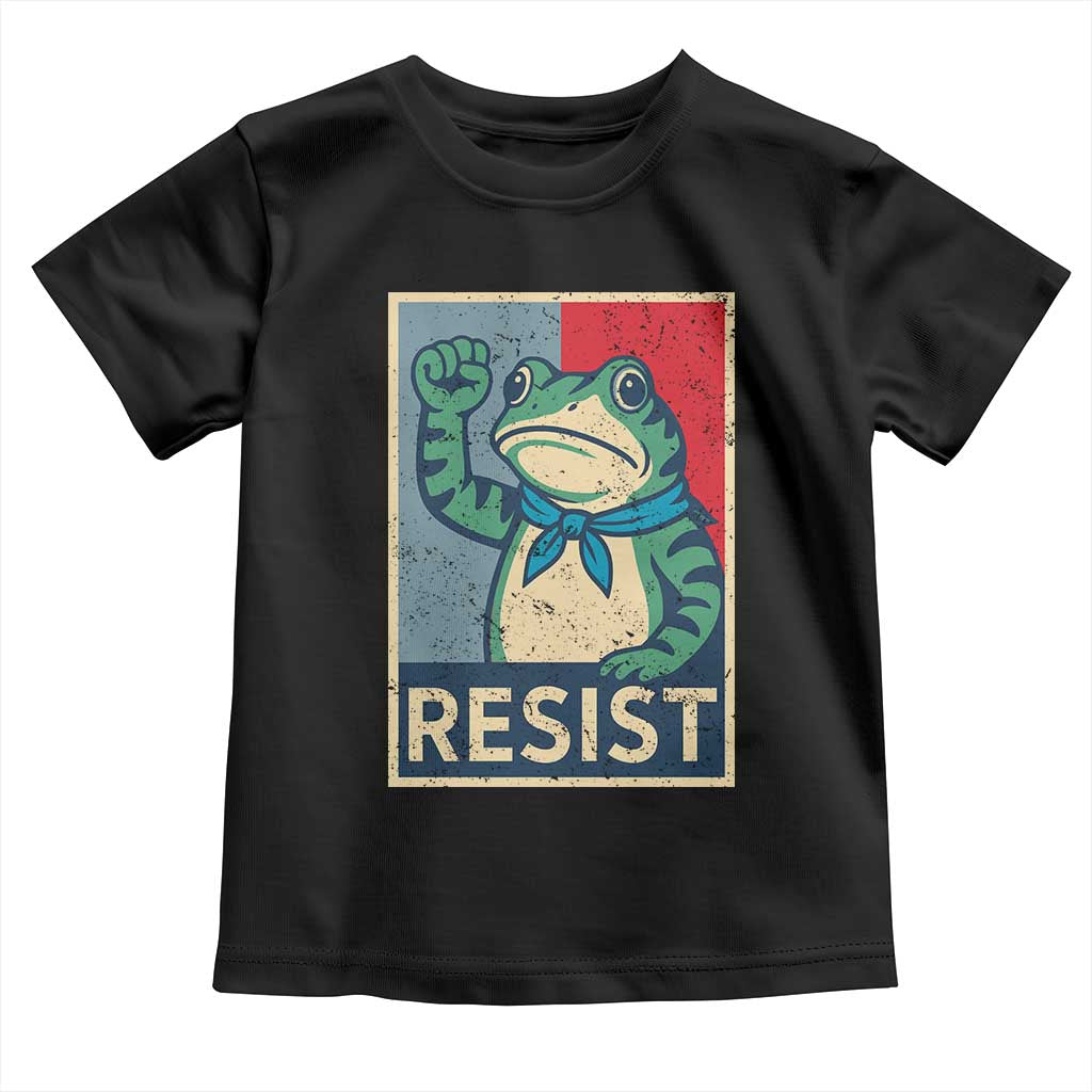 Frog Resist Toddler T Shirt Portland Frog Raised Fist Poster Graphic - Wonder Print Shop