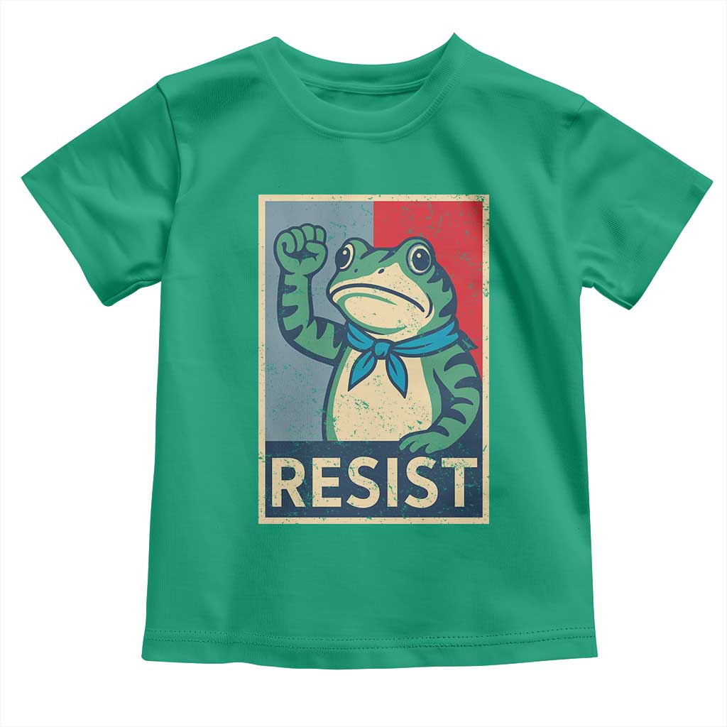 Frog Resist Toddler T Shirt Portland Frog Raised Fist Poster Graphic - Wonder Print Shop
