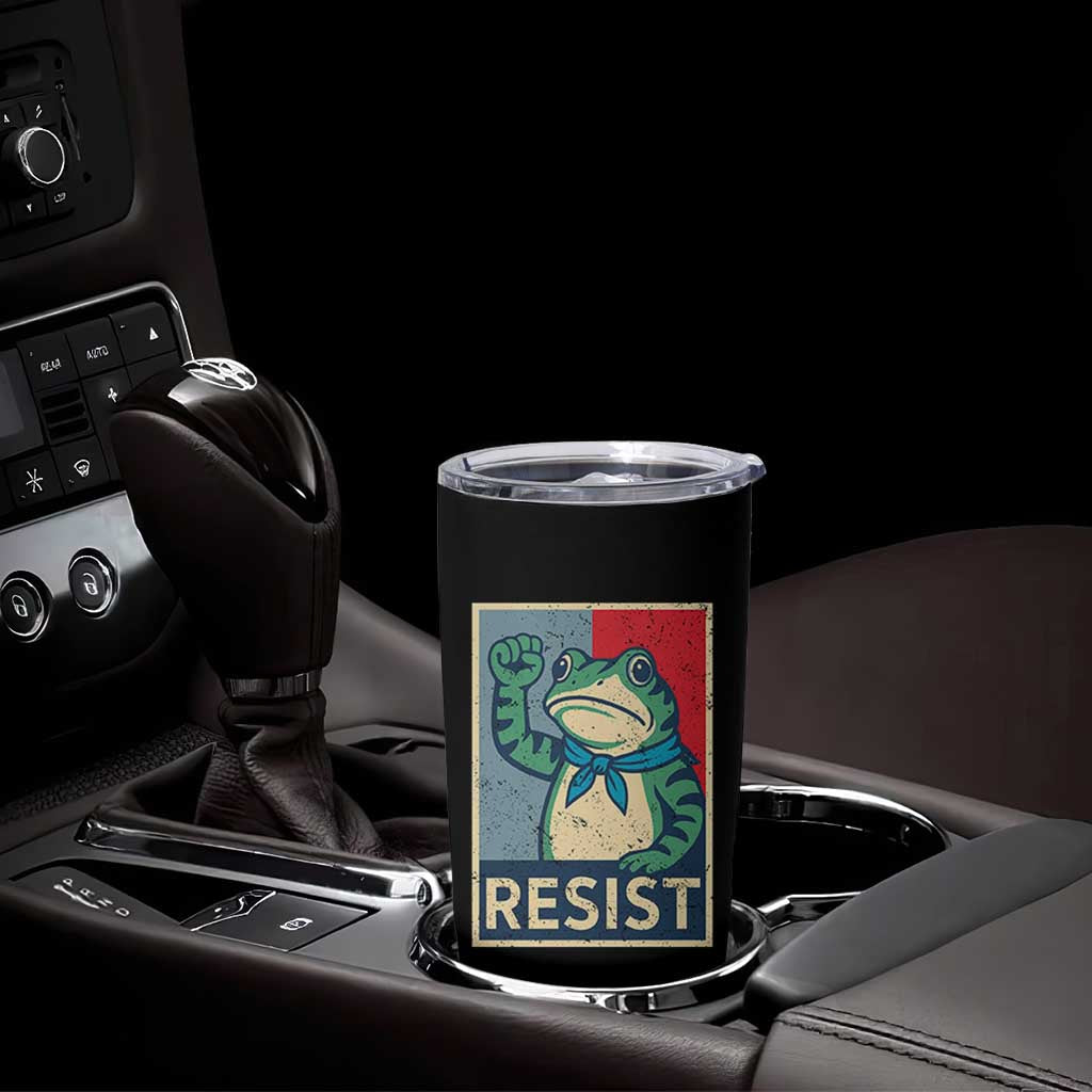 Frog Resist Tumbler Cup Portland Frog Raised Fist Poster Graphic - Wonder Print Shop