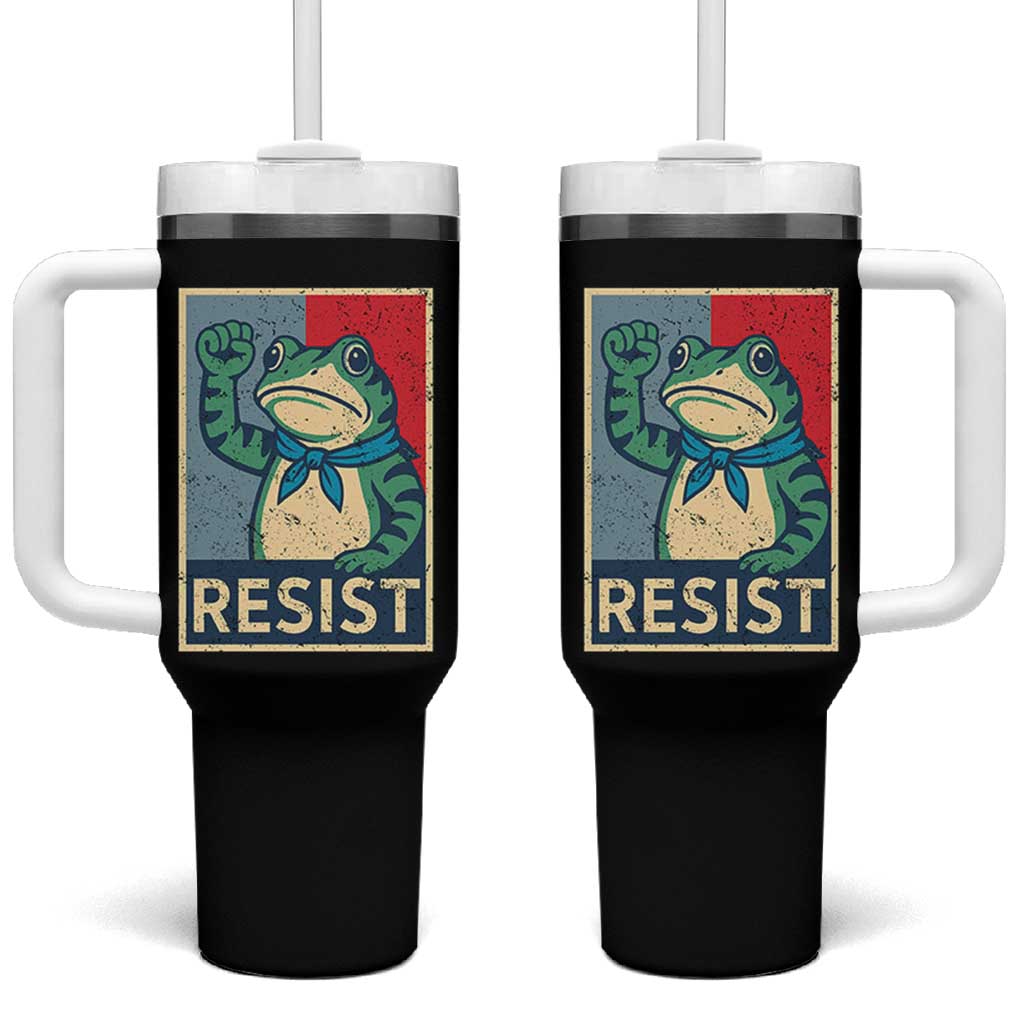 Frog Resist Tumbler With Handle Portland Frog Raised Fist Poster Graphic - Wonder Print Shop