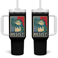 Frog Resist Tumbler With Handle Portland Frog Raised Fist Poster Graphic - Wonder Print Shop