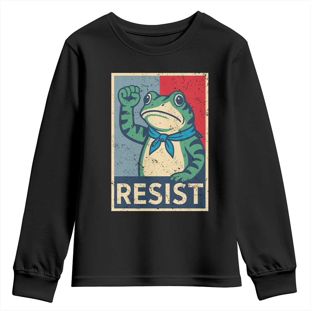 Frog Resist Youth Sweatshirt Portland Frog Raised Fist Poster Graphic - Wonder Print Shop
