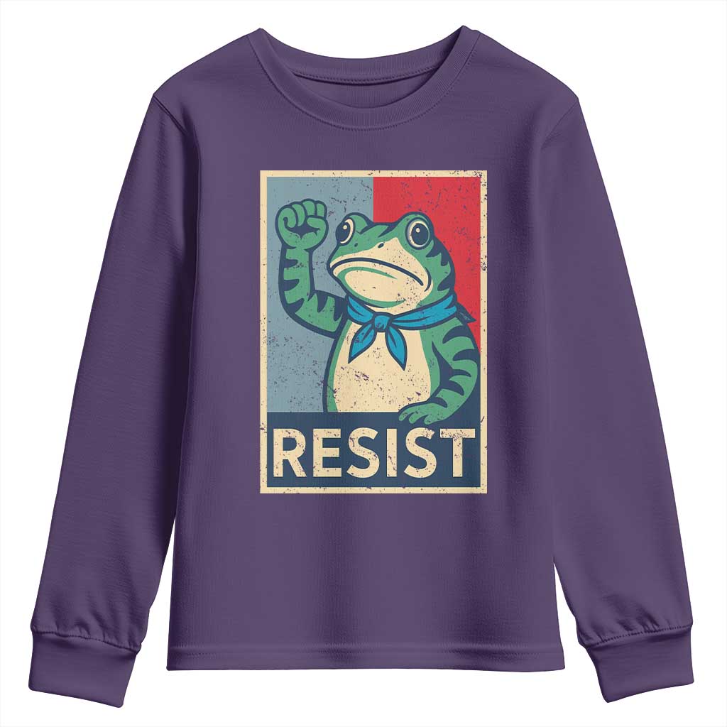 Frog Resist Youth Sweatshirt Portland Frog Raised Fist Poster Graphic - Wonder Print Shop