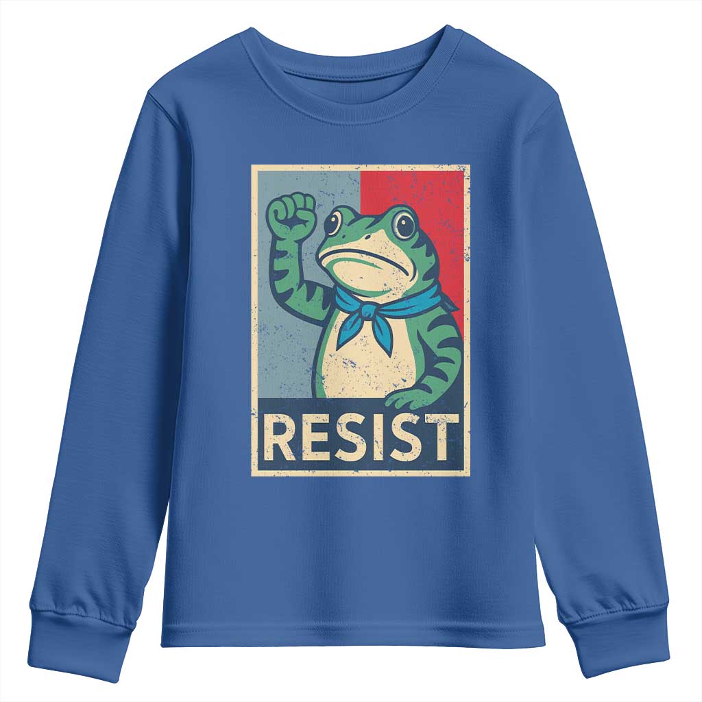 Frog Resist Youth Sweatshirt Portland Frog Raised Fist Poster Graphic - Wonder Print Shop